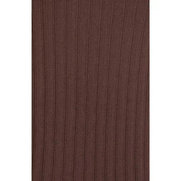 Rag & Bone Dawson Polo Dress Ribbed Knit Stretch Brown Size XXS /XS NWT